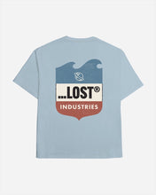 Load image into Gallery viewer, Emblem Boxy Tee Blue Mist