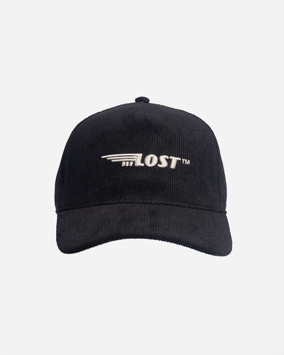 Winged Corduroy Hat Black